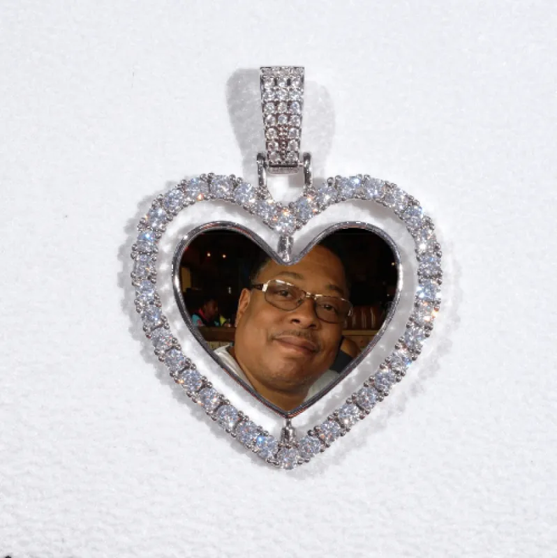 3D Spinning 2-Faced Heart Custom Picture Pendant sold by The GUU Shop