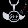 925S & VVS Moissanite 3D Wing Custom Picture Pendant sold by The GUU Shop