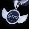 925S & VVS Moissanite 3D Wing Custom Picture Pendant sold by The GUU Shop