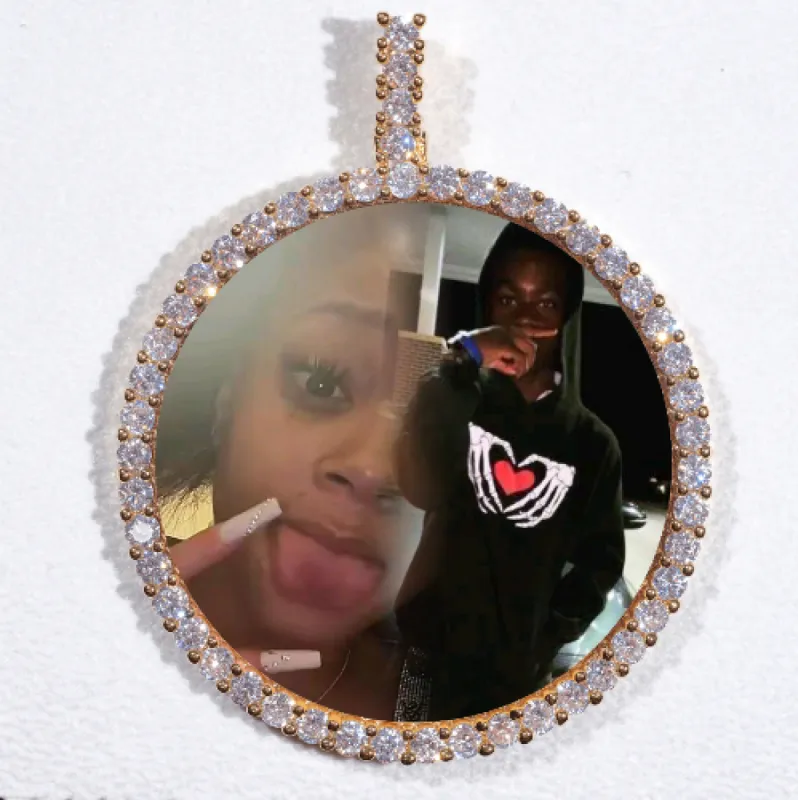 LARGE 3D CIRCLE CUSTOM PICTURE PENDANT sold by The GUU Shop