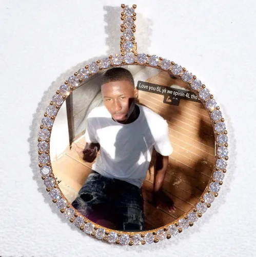 LARGE 3D CIRCLE CUSTOM PICTURE PENDANT sold by The GUU Shop