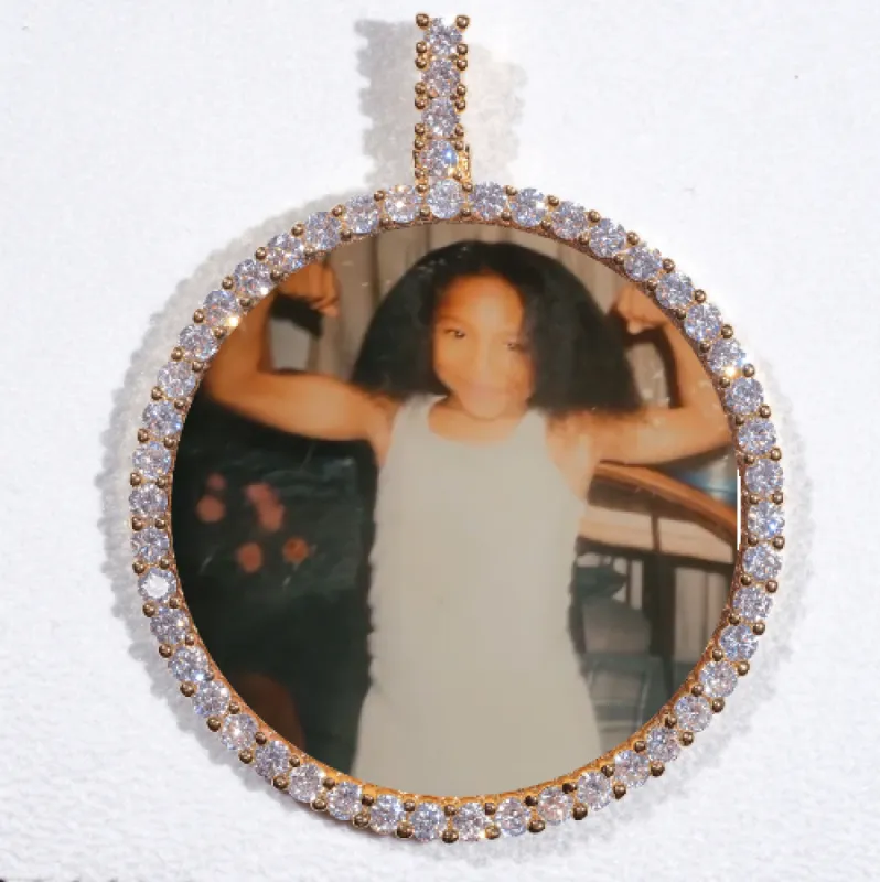 LARGE 3D CIRCLE CUSTOM PICTURE PENDANT sold by The GUU Shop