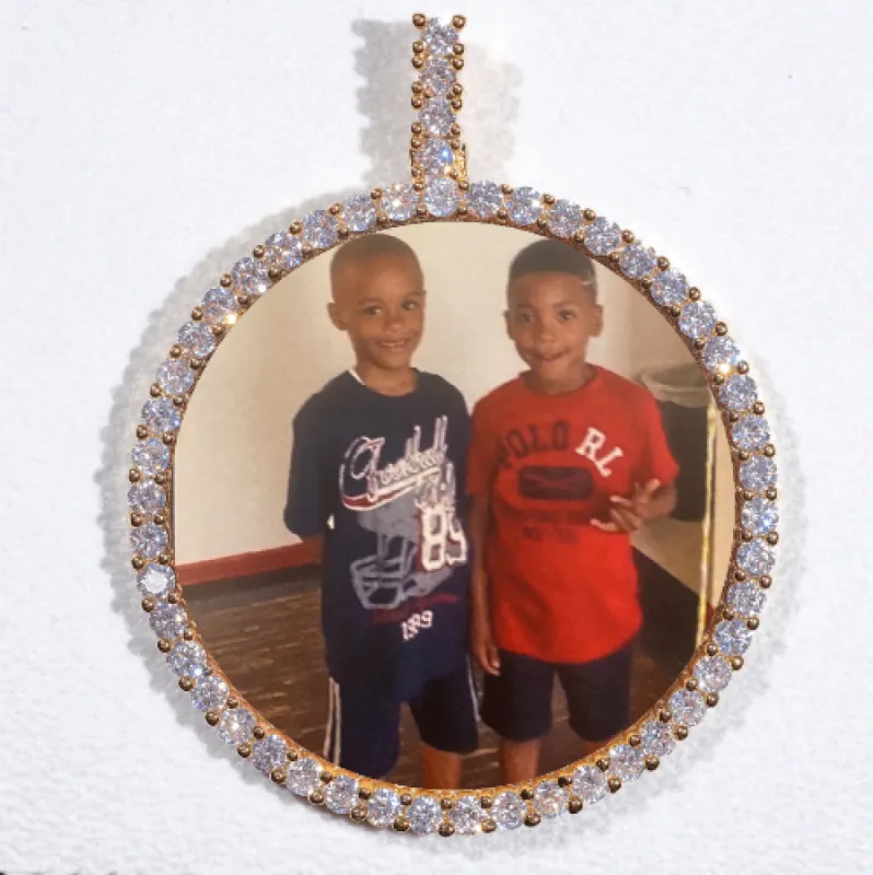 LARGE 3D CIRCLE CUSTOM PICTURE PENDANT sold by The GUU Shop