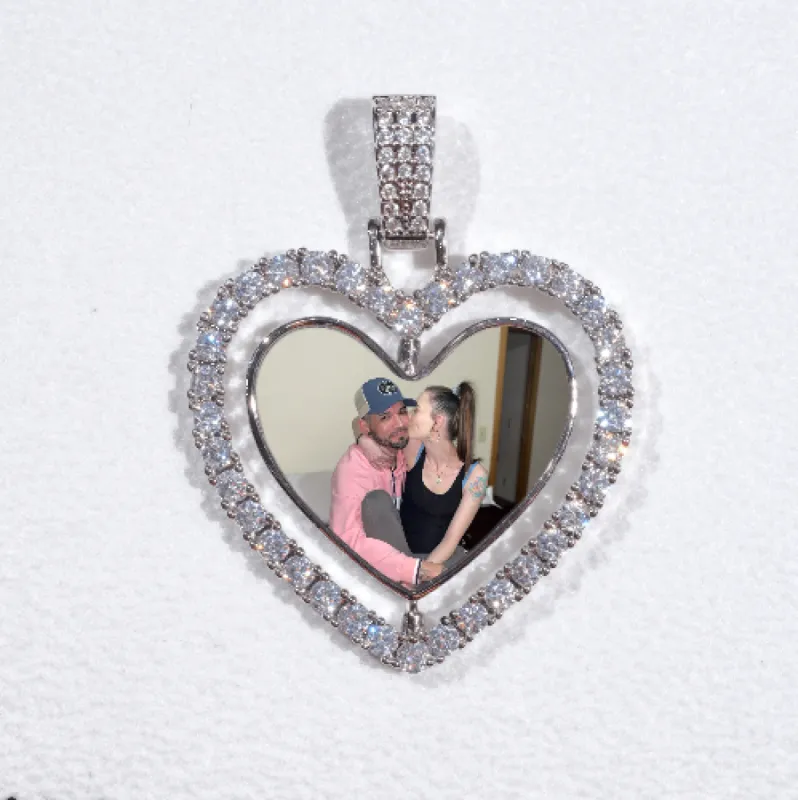 3D Spinning 2-Faced Heart Custom Picture Pendant sold by The GUU Shop