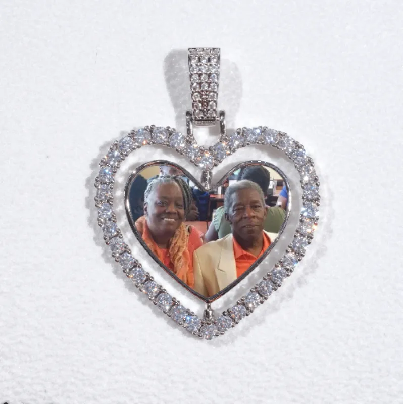 3D Spinning 2-Faced Heart Custom Picture Pendant sold by The GUU Shop