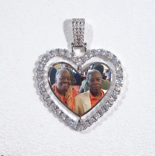 3D Spinning 2-Faced Heart Custom Picture Pendant sold by The GUU Shop