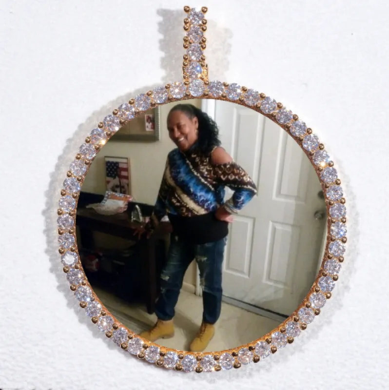 LARGE 3D CIRCLE CUSTOM PICTURE PENDANT sold by The GUU Shop