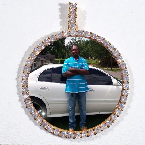 LARGE 3D CIRCLE CUSTOM PICTURE PENDANT sold by The GUU Shop