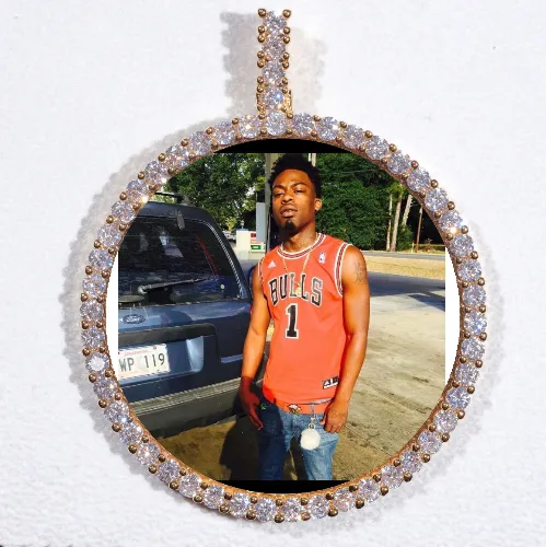 LARGE 3D CIRCLE CUSTOM PICTURE PENDANT sold by The GUU Shop