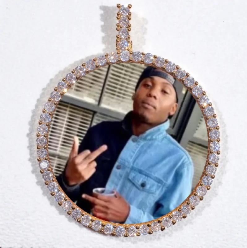 LARGE 3D CIRCLE CUSTOM PICTURE PENDANT sold by The GUU Shop