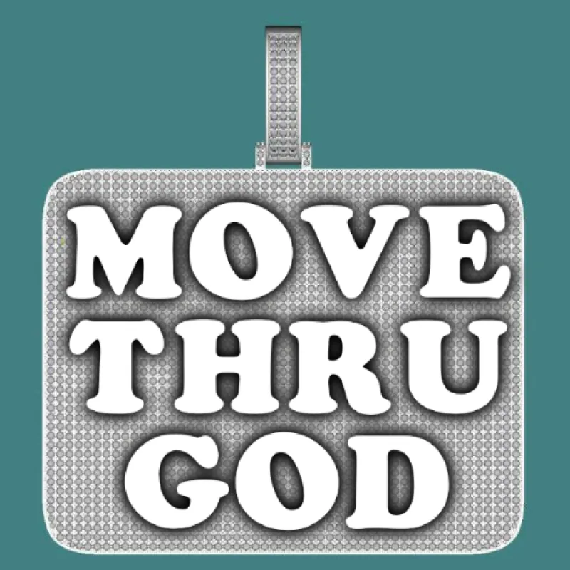 CUSTOM LETTER NECKLACE 3D BIG SQUARE sold by The GUU Shop