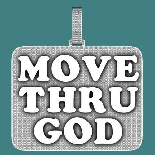 CUSTOM LETTER NECKLACE 3D BIG SQUARE sold by The GUU Shop