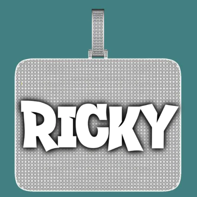 CUSTOM LETTER NECKLACE 3D BIG SQUARE sold by The GUU Shop