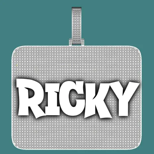 CUSTOM LETTER NECKLACE 3D BIG SQUARE sold by The GUU Shop