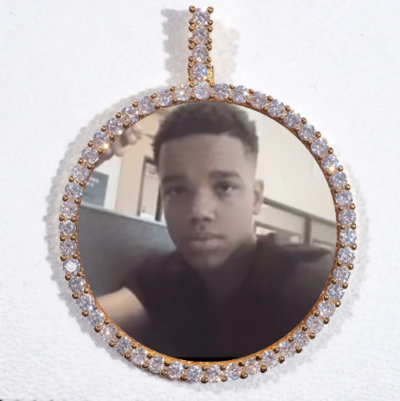 LARGE 3D CIRCLE CUSTOM PICTURE PENDANT sold by The GUU Shop