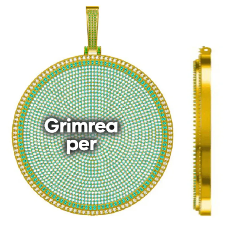 CUSTOM LETTER NECKLACE 3D BIG DISC made by The GUU Shop