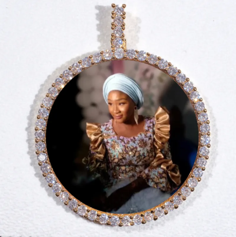 LARGE 3D CIRCLE CUSTOM PICTURE PENDANT sold by The GUU Shop