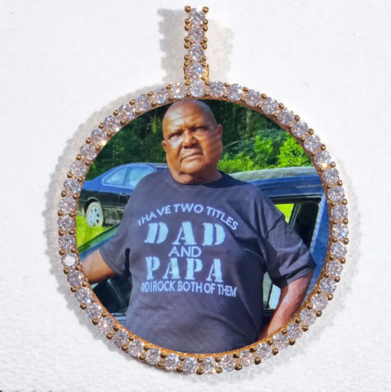 LARGE 3D CIRCLE CUSTOM PICTURE PENDANT sold by The GUU Shop