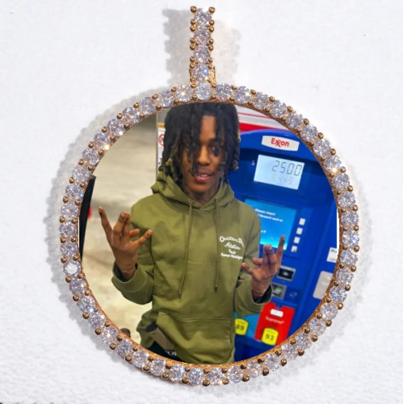 LARGE 3D CIRCLE CUSTOM PICTURE PENDANT sold by The GUU Shop