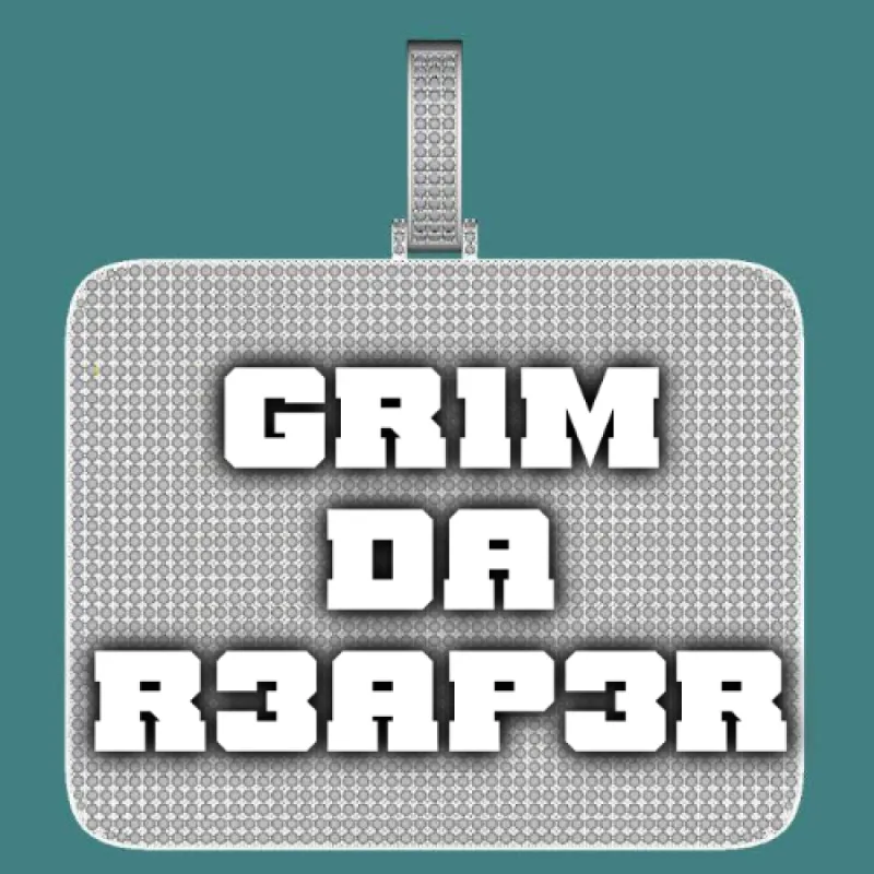 CUSTOM LETTER NECKLACE 3D BIG SQUARE sold by The GUU Shop