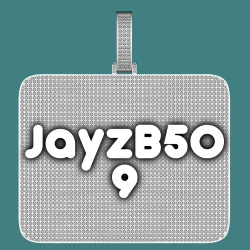 CUSTOM LETTER NECKLACE 3D BIG SQUARE sold by The GUU Shop