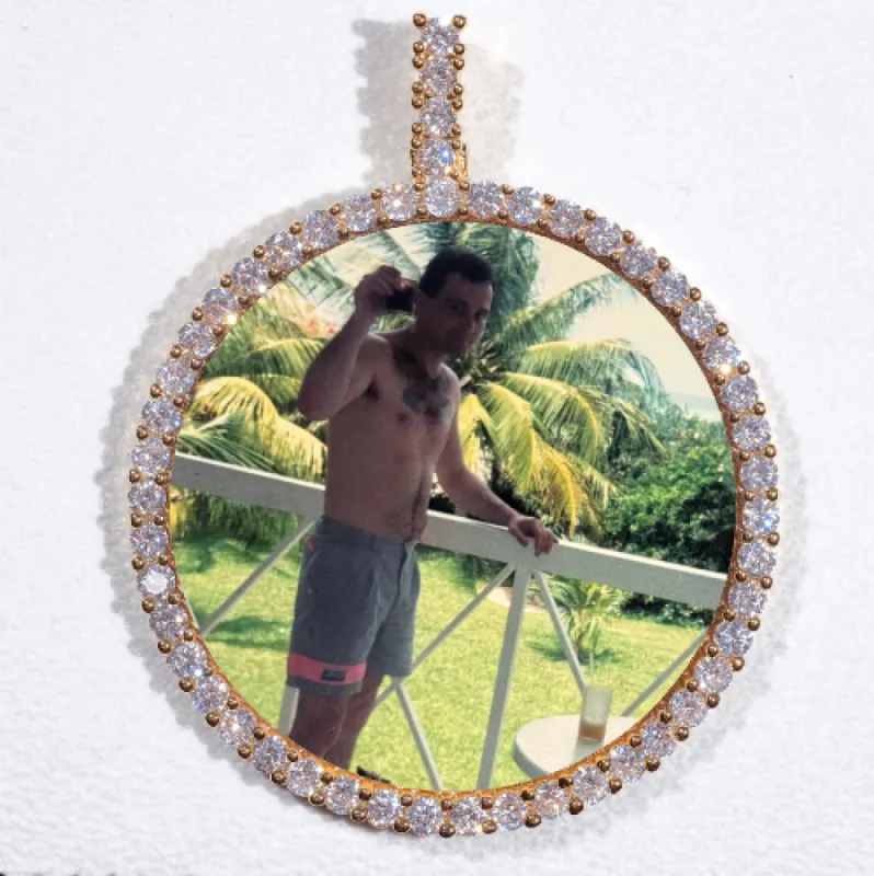 LARGE 3D CIRCLE CUSTOM PICTURE PENDANT sold by The GUU Shop