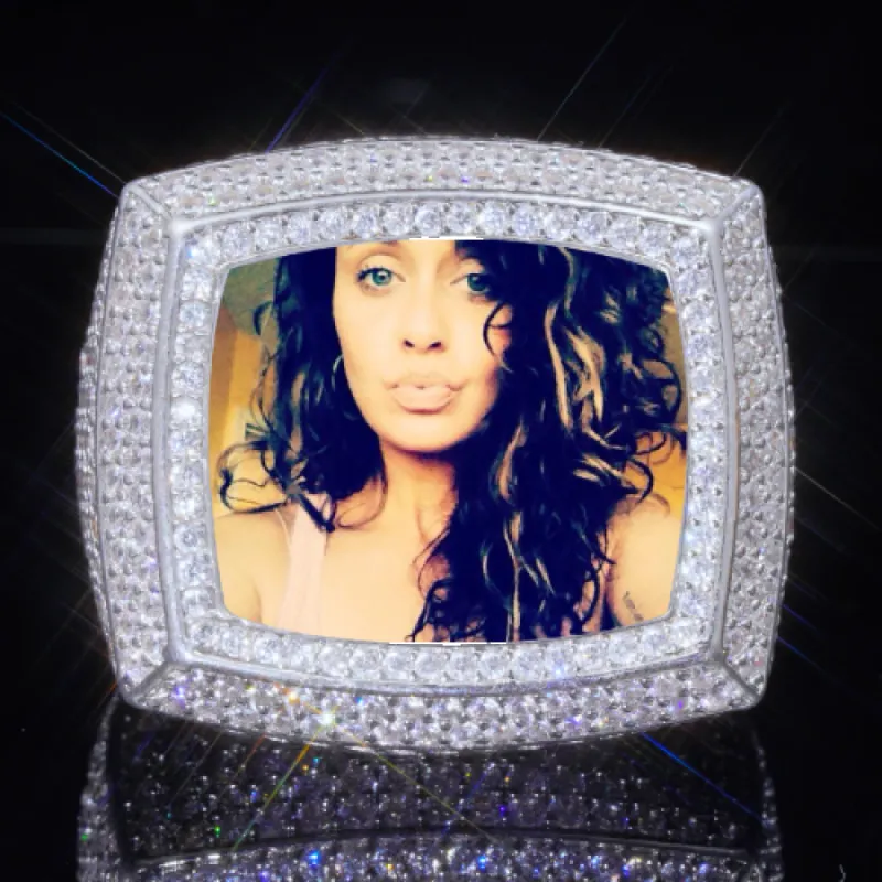 3D CUSTOM PICTURE ICED RING sold by The GUU Shop