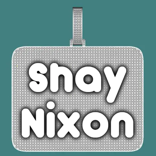 CUSTOM LETTER NECKLACE 3D BIG SQUARE sold by The GUU Shop