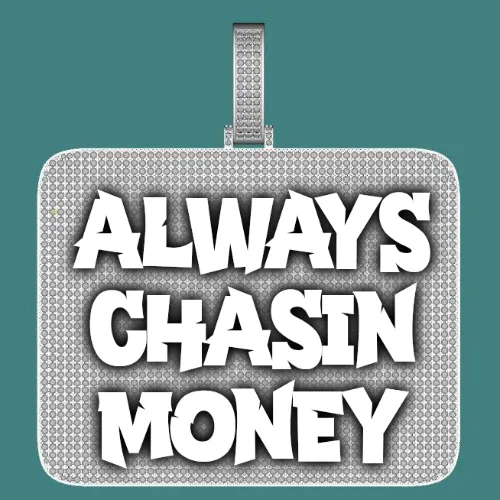 CUSTOM LETTER NECKLACE 3D BIG SQUARE sold by The GUU Shop