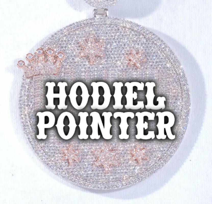 CUSTOM LETTER NECKLACE 3D BIG CROWN DISC sold by The GUU Shop