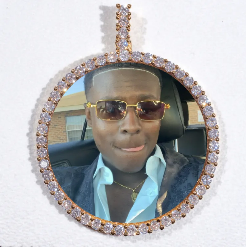 LARGE 3D CIRCLE CUSTOM PICTURE PENDANT sold by The GUU Shop