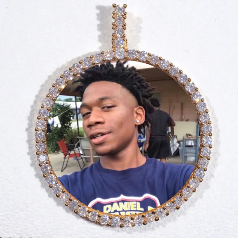 LARGE 3D CIRCLE CUSTOM PICTURE PENDANT sold by The GUU Shop