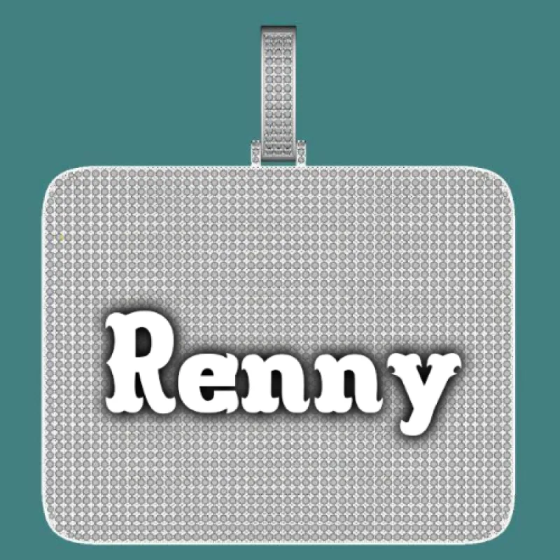 CUSTOM LETTER NECKLACE 3D BIG SQUARE sold by The GUU Shop