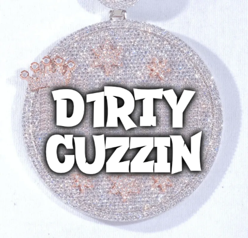 CUSTOM LETTER NECKLACE 3D BIG CROWN DISC sold by The GUU Shop