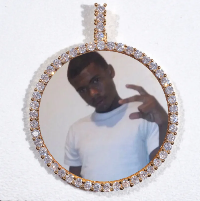 LARGE 3D CIRCLE CUSTOM PICTURE PENDANT sold by The GUU Shop
