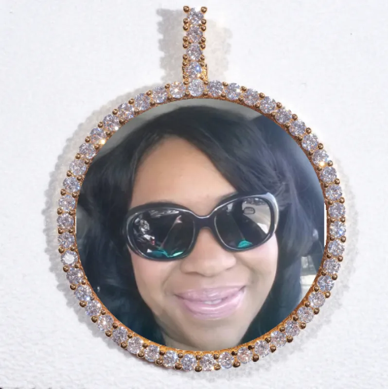 LARGE 3D CIRCLE CUSTOM PICTURE PENDANT sold by The GUU Shop