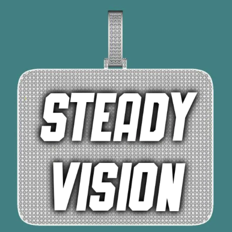 CUSTOM LETTER NECKLACE 3D BIG SQUARE sold by The GUU Shop