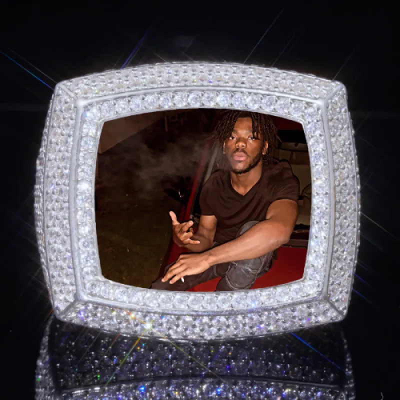 3D CUSTOM PICTURE ICED RING sold by The GUU Shop