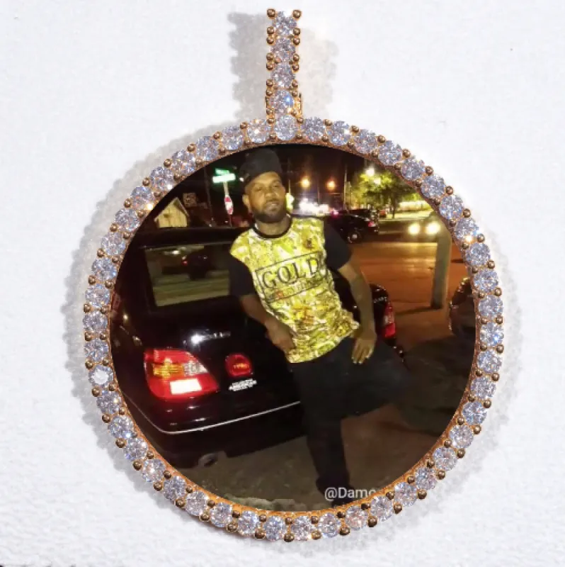 LARGE 3D CIRCLE CUSTOM PICTURE PENDANT sold by The GUU Shop