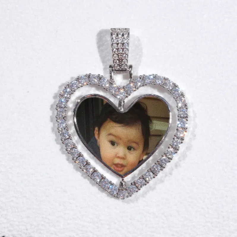 3D Spinning 2-Faced Heart Custom Picture Pendant sold by The GUU Shop