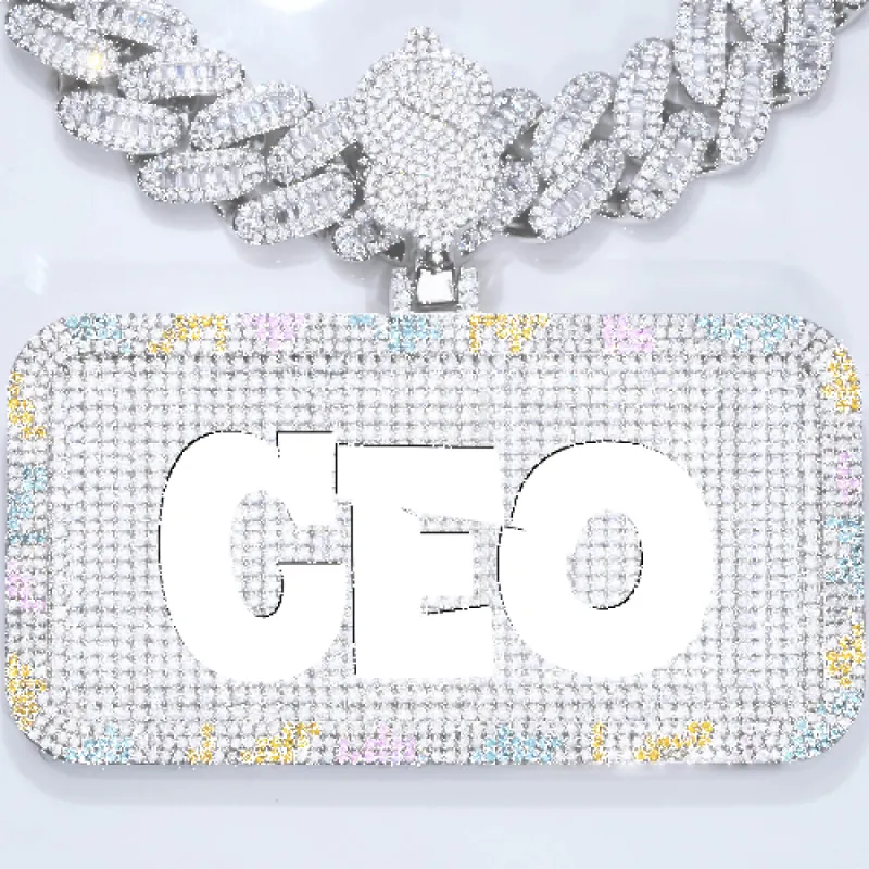 CUSTOM LETTER NECKLACE 3D COLORFUL SQUARE sold by The GUU Shop