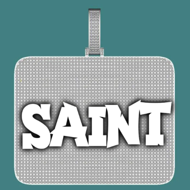 CUSTOM LETTER NECKLACE 3D BIG SQUARE sold by The GUU Shop