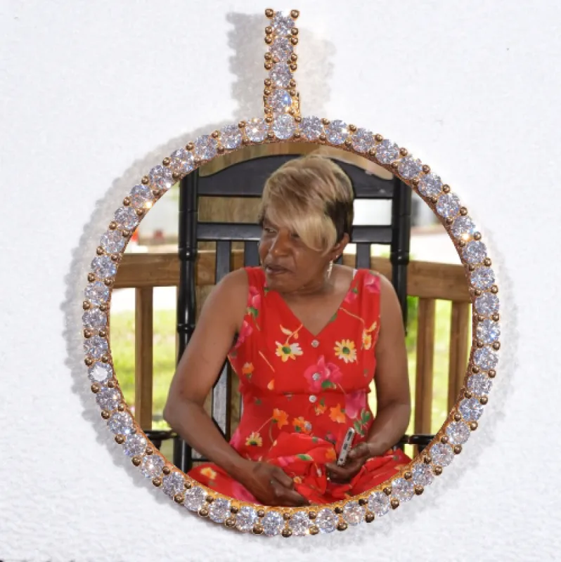 LARGE 3D CIRCLE CUSTOM PICTURE PENDANT sold by The GUU Shop