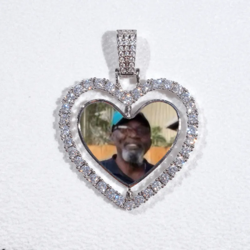 3D Spinning 2-Faced Heart Custom Picture Pendant sold by The GUU Shop