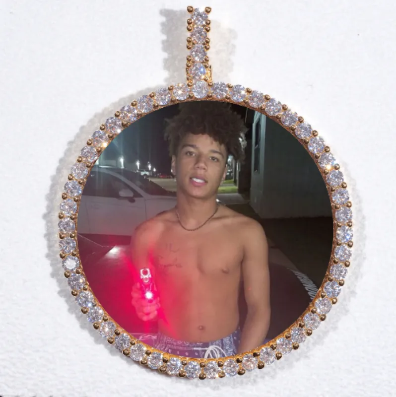 LARGE 3D CIRCLE CUSTOM PICTURE PENDANT sold by The GUU Shop