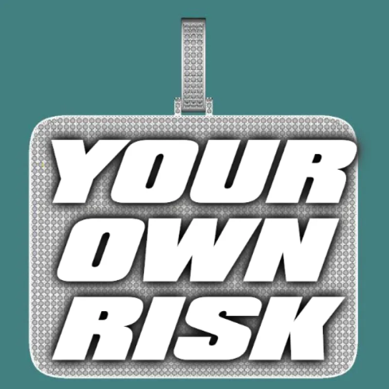 CUSTOM LETTER NECKLACE 3D BIG SQUARE sold by The GUU Shop