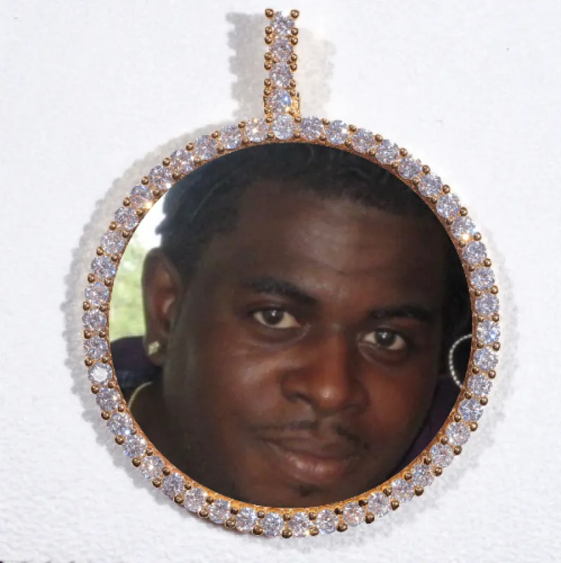 LARGE 3D CIRCLE CUSTOM PICTURE PENDANT sold by The GUU Shop