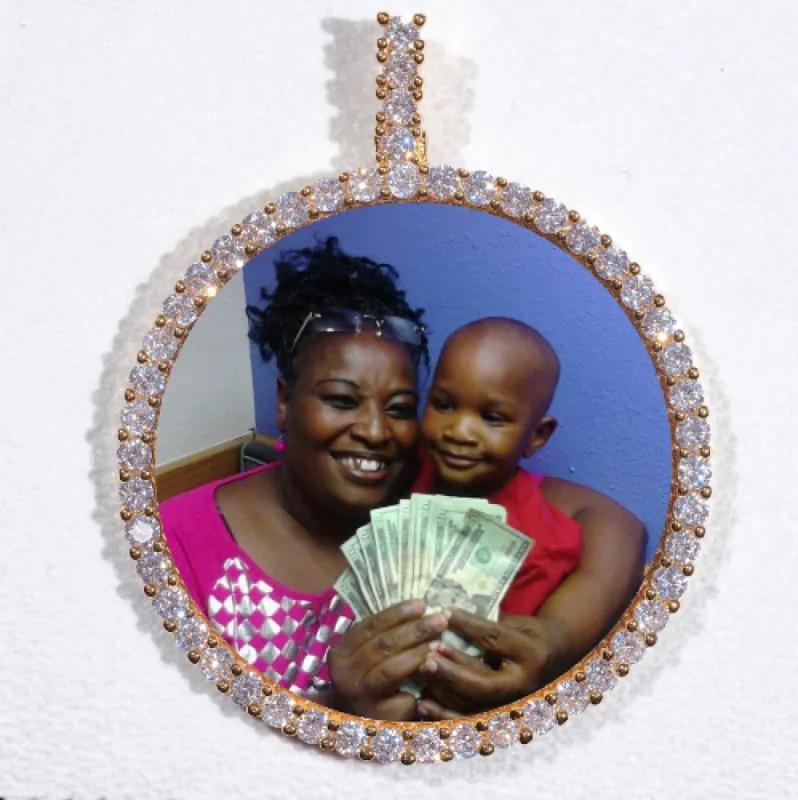 LARGE 3D CIRCLE CUSTOM PICTURE PENDANT sold by The GUU Shop