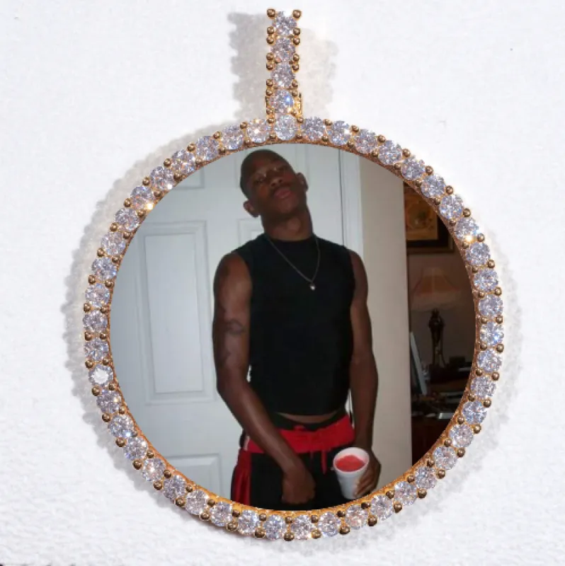 LARGE 3D CIRCLE CUSTOM PICTURE PENDANT sold by The GUU Shop