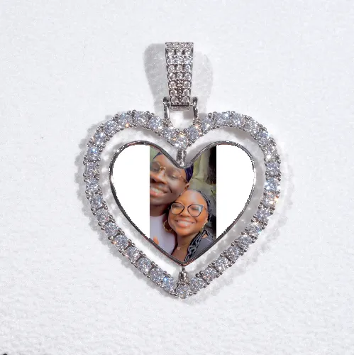 3D Spinning 2-Faced Heart Custom Picture Pendant sold by The GUU Shop